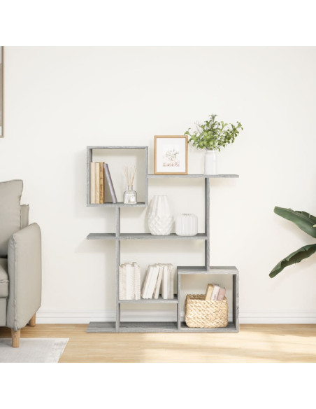 Libreria Divisorio Grigio Sonoma 92x29x112 cm in Truciolato