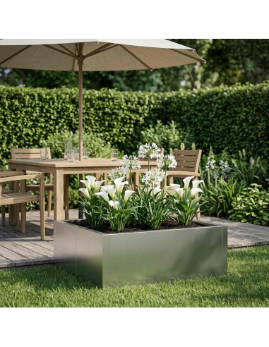 Muro di contenimento 4 pz 100 x 100 x 40 cm Acciaio Inox