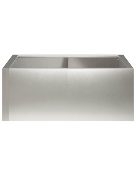 Muro di contenimento 4 pz 100 x 100 x 40 cm Acciaio Inox