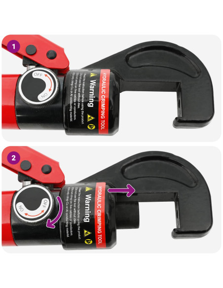 Strumento per Crimpatura Cavi Idraulico 50 kN 4-70 mm² Acciaio