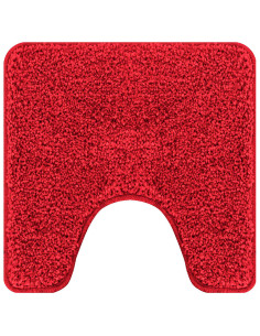 Tappeto Antiscivolo per Bagno con Taglio per Toilette Rosso PP 2