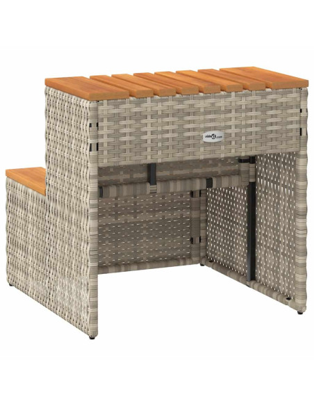 Bordo per Vasca Idromassaggio Polyrattan&Massello Acacia