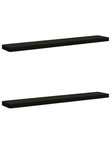 Cuscini per Panchina a 2 Pezzi VUGHT 2 pcs 100% Poliestere Nero