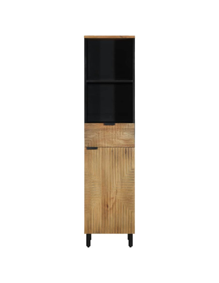 Mobile da Bagno Marrone 38x33x160 cm in Legno Massello di Mango