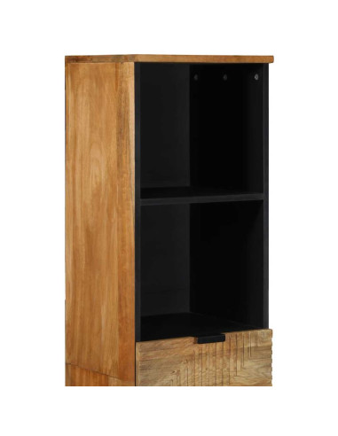 Mobile da Bagno Marrone 38x33x160 cm in Legno Massello di Mango