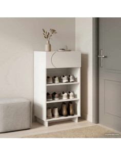 Mobile per scarpe 48 x 38 x 87,5 cm Legno ingegnerizzato Bianco
