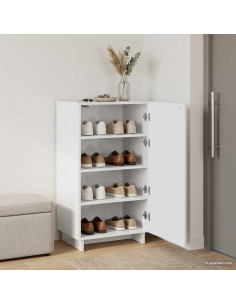 Mobile per scarpe 48 x 38 x 87,5 cm Legno ingegnerizzato Bianco