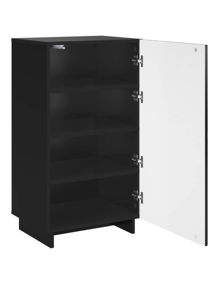 Mobile per scarpe 48 x 38 x 87,5 cm Legno ingegnerizzato Nero