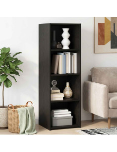 Credenza Rovere Nero 40 x 41 x 124 cm Legno ingegnerizzato