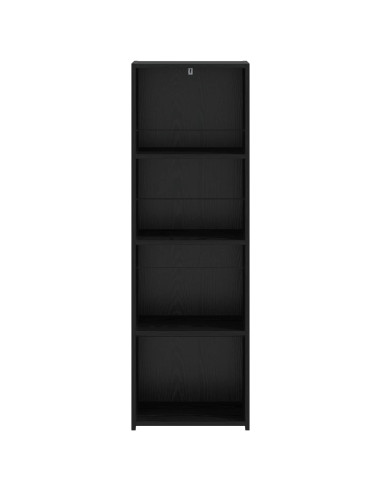 Credenza Rovere Nero 40 x 41 x 124 cm Legno ingegnerizzato
