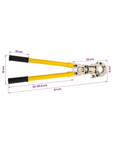 Strumento per crimpatura di tubi idraulici 2 pz 60 kN Ø16-32 mm