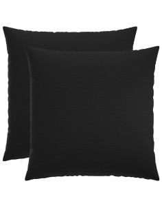 Cuscino con cuscino HEERLEN 2 pz Nero Tessuto