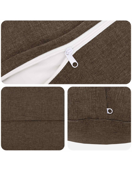 Cuscino con cuscino HEERLEN 6 pz Tortora Tessuto
