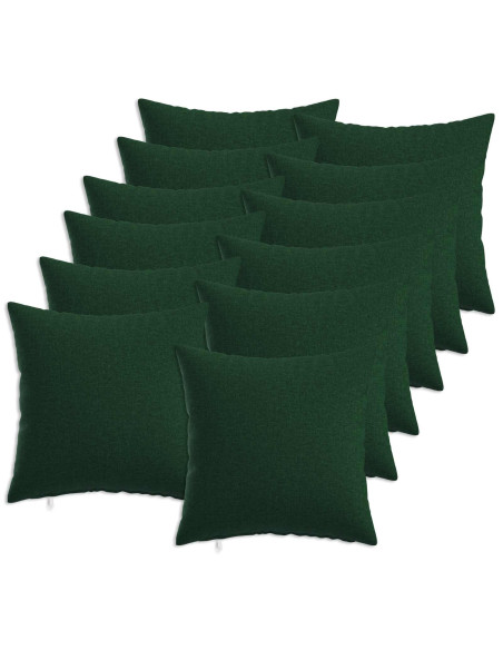 Cuscino con cuscino HEERLEN 12 pz Verde Scuro Tessuto