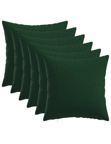 Cuscino con cuscino HEERLEN 6 pz Verde Scuro Tessuto