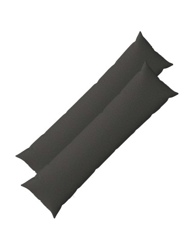Cuscino con cuscino HEERLEN 2 pz Grigio Scuro Tessuto