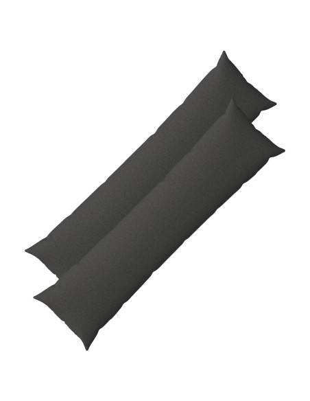 Cuscino con cuscino HEERLEN 2 pz Grigio Scuro Tessuto