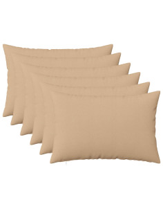 Cuscino con cuscino HEERLEN 6 pz Crema Tessuto