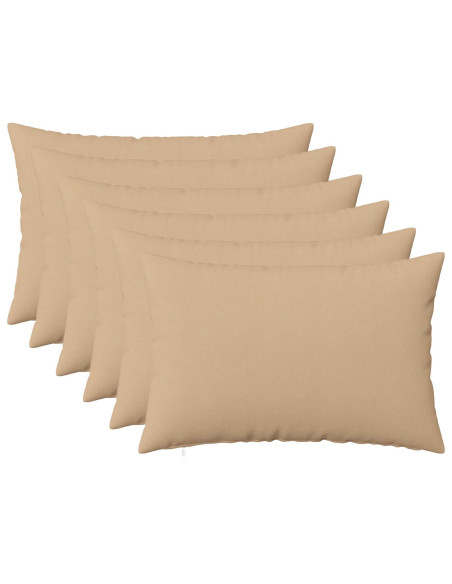 Cuscino con cuscino HEERLEN 6 pz Crema Tessuto