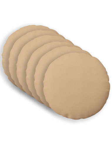 Cuscino con cuscino HEERLEN 6 pz Crema Tessuto