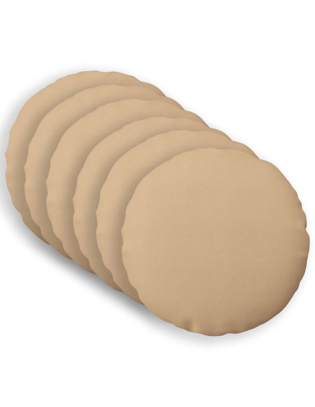 Cuscino con cuscino HEERLEN 6 pz Crema Tessuto