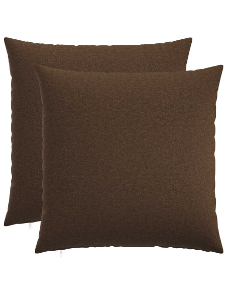 Cuscino con cuscino HEERLEN 2 pz Marrone Tessuto