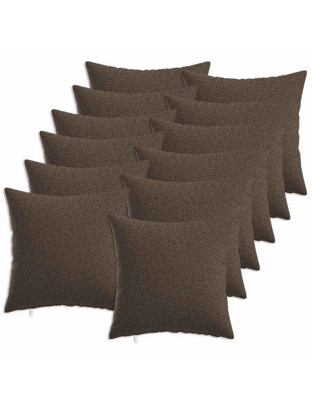 Cuscino con cuscino HEERLEN 12 pz Tortora Tessuto