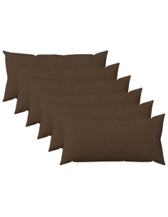 Cuscino con cuscino HEERLEN 6 pz Marrone Tessuto