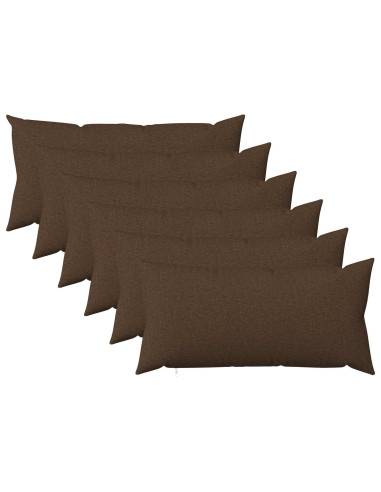 Cuscino con cuscino HEERLEN 6 pz Marrone Tessuto