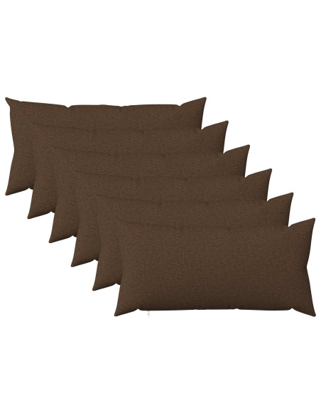 Cuscino con cuscino HEERLEN 6 pz Marrone Tessuto