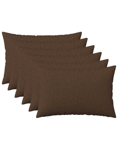 Cuscino con cuscino HEERLEN 6 pz Marrone Tessuto