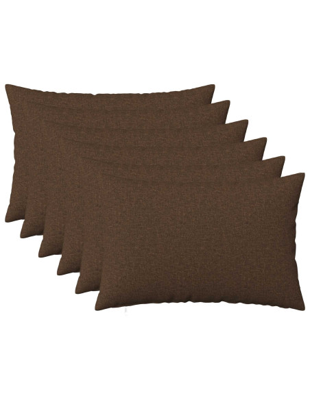 Cuscino con cuscino HEERLEN 6 pz Marrone Tessuto