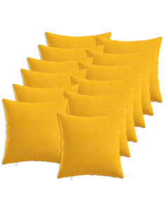 Cuscino con cuscino HEERLEN 12 pz Giallo Chiaro Tessuto