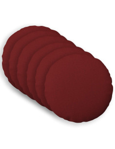 Cuscino con cuscino HEERLEN 6 pz Rosso Vino Tessuto