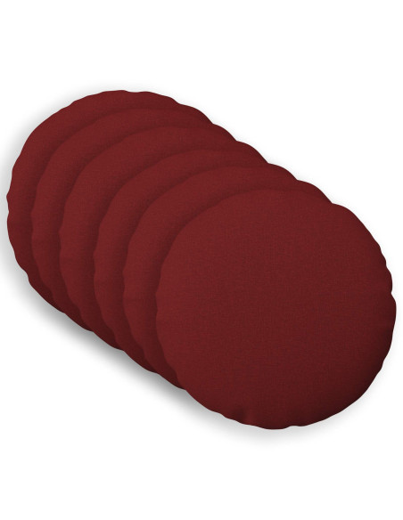 Cuscino con cuscino HEERLEN 6 pz Rosso Vino Tessuto