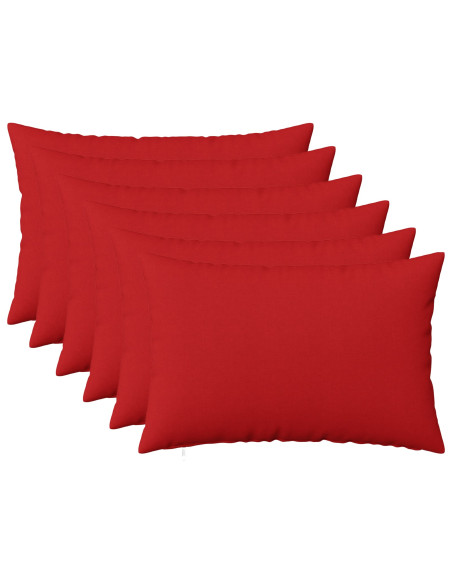 Cuscino con cuscino HEERLEN 6 pz Rosso Tessuto