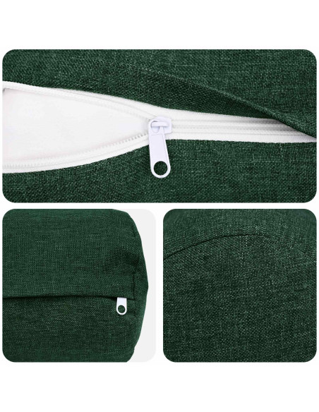 Cuscino con cuscino HEERLEN 2 pz Verde Scuro Tessuto