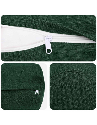 Cuscino con cuscino HEERLEN 2 pz Verde Scuro Tessuto