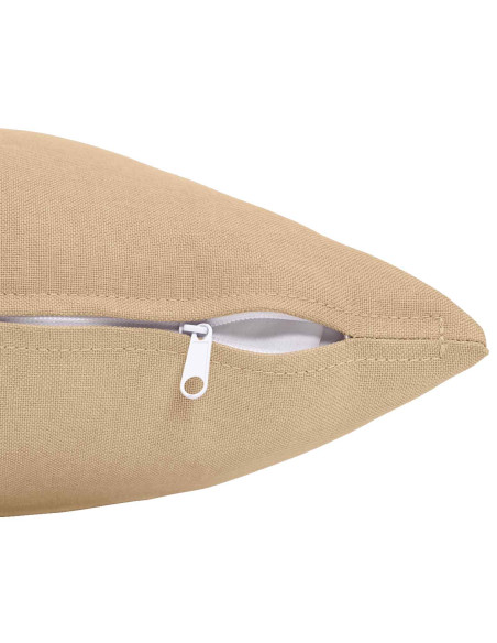 Cuscino con cuscino HEERLEN 6 pz Crema Tessuto