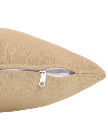 Cuscino con cuscino HEERLEN 6 pz Crema Tessuto