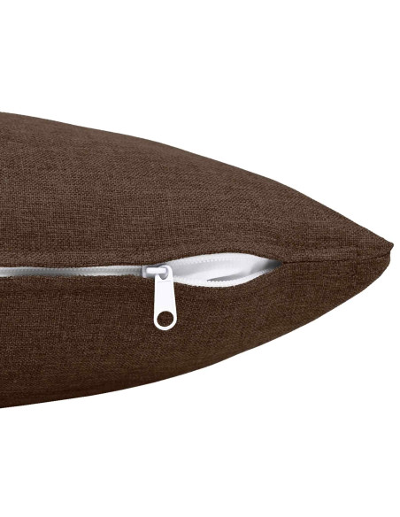 Cuscino con cuscino HEERLEN 2 pz Marrone Tessuto