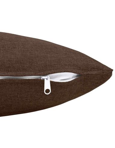 Cuscino con cuscino HEERLEN 2 pz Marrone Tessuto