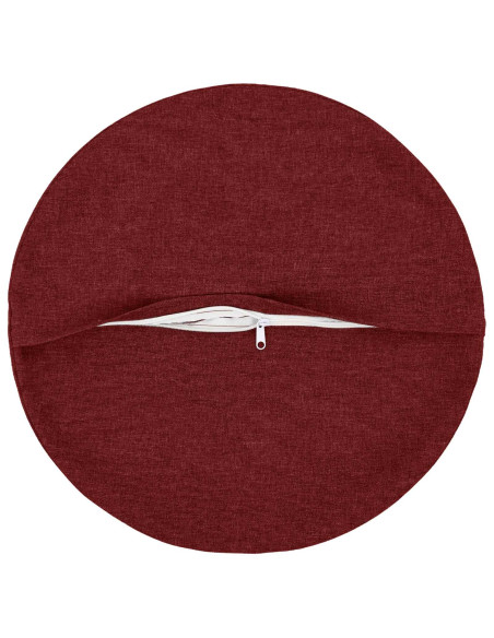 Cuscino con cuscino HEERLEN 6 pz Rosso Vino Tessuto