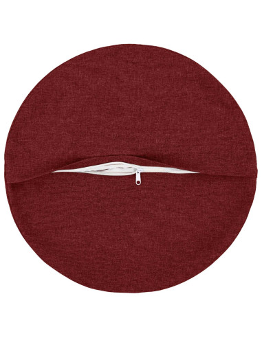 Cuscino con cuscino HEERLEN 6 pz Rosso Vino Tessuto