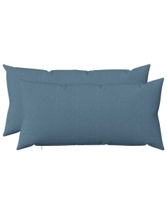Cuscino con cuscino HEERLEN 2 pz Blu jeans Tessuto