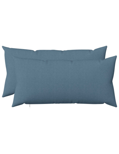 Cuscino con cuscino HEERLEN 2 pz Blu jeans Tessuto