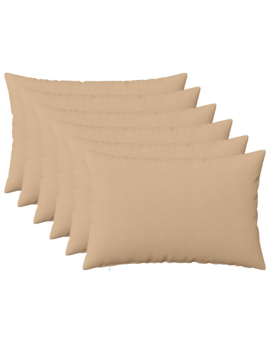 Cuscino con cuscino HEERLEN 6 pz Crema Tessuto
