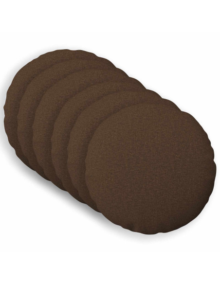 Cuscino con cuscino HEERLEN 6 pz Marrone Tessuto