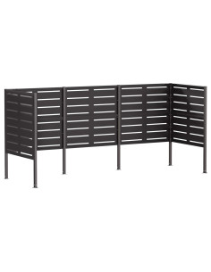 Schermo per bidone della spazzatura 249 x 85 x 113 cm Acciaio 2
