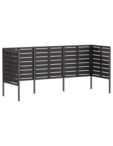 Schermo per bidone della spazzatura 249 x 85 x 113 cm Acciaio